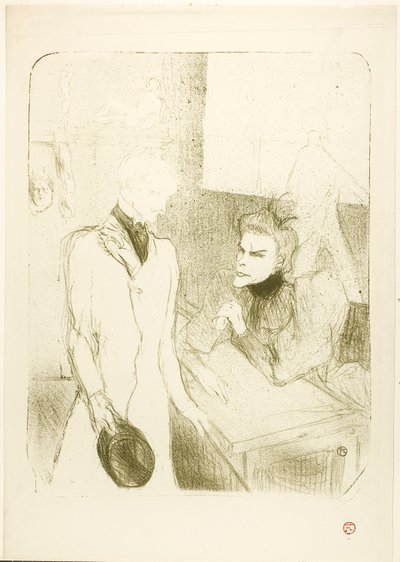 Brandès og le Bargy, i Les Cabotins av Henri de Toulouse-Lautrec