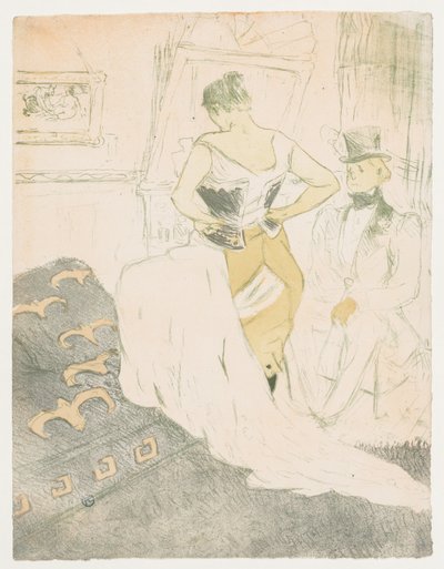 Elles: Kvinne i korsett av Henri de Toulouse-Lautrec