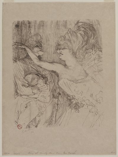 Guy and Mealy, i "Paris qui Marche" av Henri de Toulouse-Lautrec