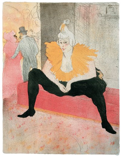 Den sittende klovnen av Henri de Toulouse-Lautrec