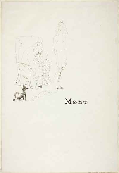 Den nakne lille jenta: Meny av Henri de Toulouse-Lautrec