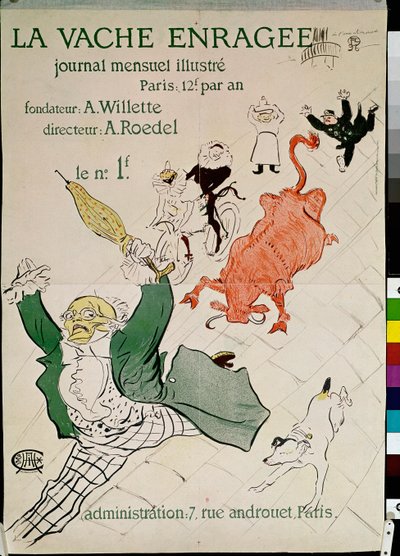 Die wütende Kuh, Illustrierte Monatszeitschrift von Henri de Toulouse Lautrec