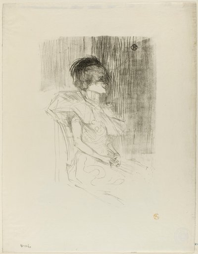 Långiver Sittende av Henri de Toulouse-Lautrec