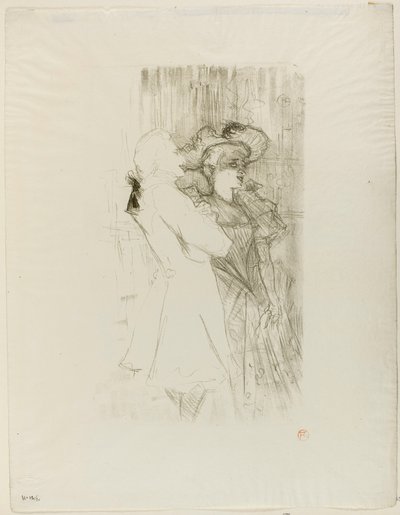 Lender og Auguez i La Chanson de Fortunio av Henri de Toulouse-Lautrec