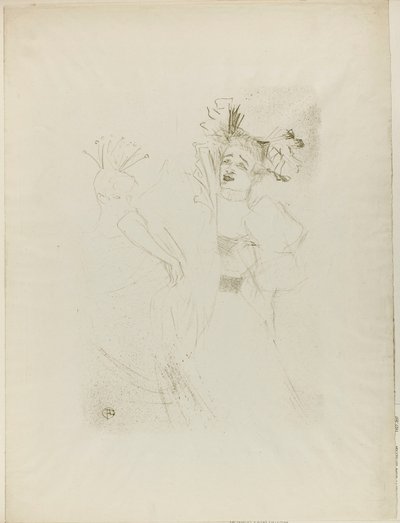 Långiver i Chilpéric, Full Face av Henri de Toulouse-Lautrec