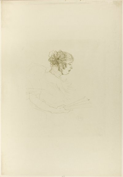 Luce Myrès, i profil av Henri de Toulouse-Lautrec