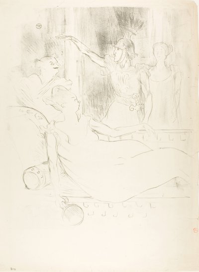 Madame Simon-Girard, Brewer and Guy i La belle Hélène av Henri de Toulouse-Lautrec