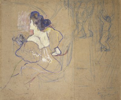 Madame Thadée Natanson (Misia Godebska, 1872-1950) på teatret av Henri de Toulouse-Lautrec