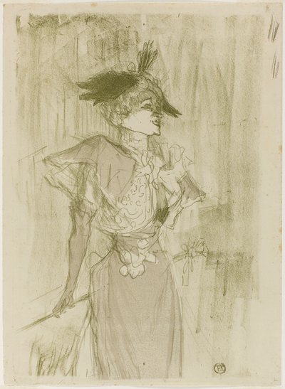 Mademoiselle Marcelle Lender, stående av Henri de Toulouse-Lautrec
