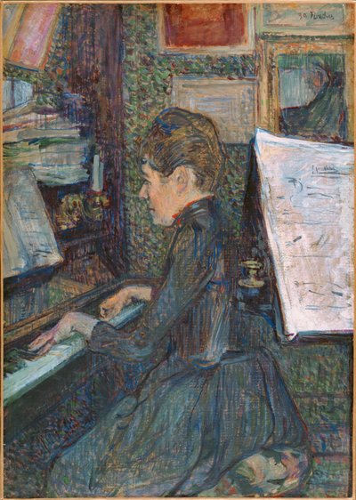 Mlle Dihau am Klavier von Henri de Toulouse-Lautrec