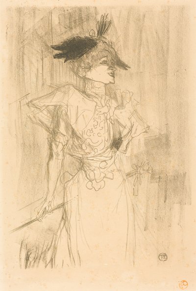Frøken Marcelle Lender, stående av Henri de Toulouse-Lautrec