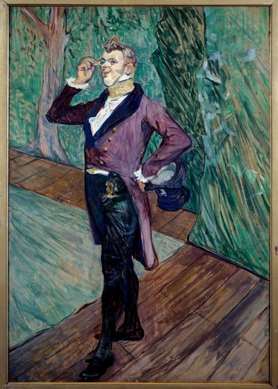 Portrett en pied av Henry Samary (1865-1902) fra Comedie francaise av Henri de Toulouse Lautrec