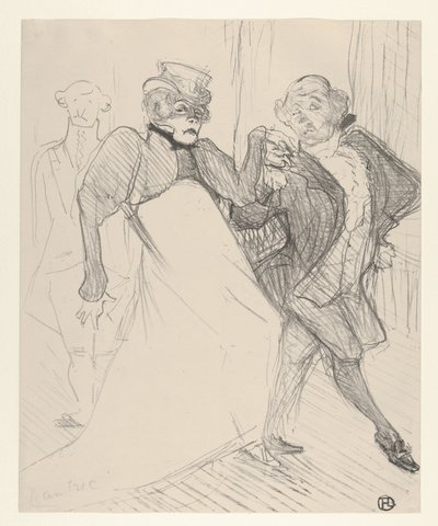 Réjane og Galipaux i Madame Sans-Gêne av Henri de Toulouse-Lautrec