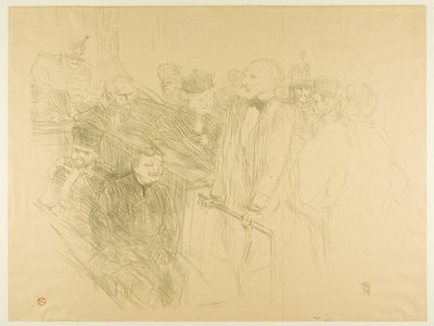 The Arton Trial, Ribot Giving Evidence (andre plate) av Henri de Toulouse-Lautrec