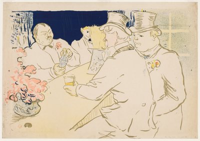 Den irske og amerikanske baren, Rue Royale av Henri de Toulouse-Lautrec
