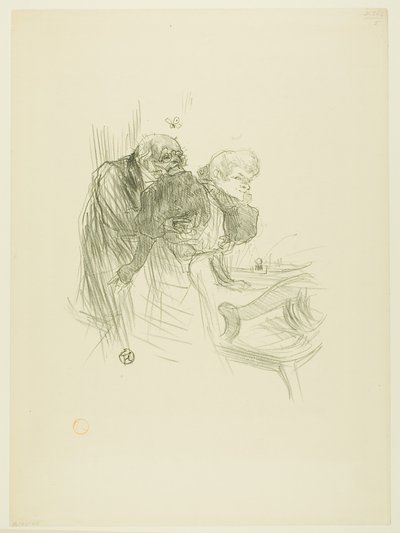 Bønnen til de polske jødene, fra Au Pied du Sinaï av Henri de Toulouse-Lautrec