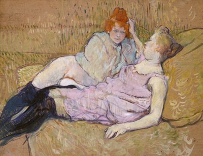 Sofaen, ca. 1894-96 (olje på papp) av Henri de Toulouse Lautrec