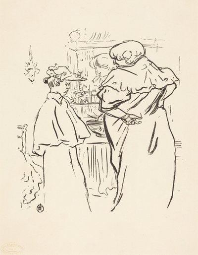 To kvinner foran et speil av Henri de Toulouse-Lautrec