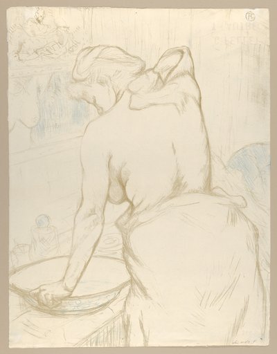 Vasking, fra «Elles» av Henri de Toulouse-Lautrec