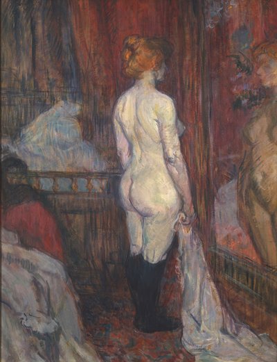 Kvinne foran et speil av Henri de Toulouse Lautrec