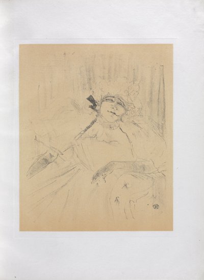 Yvette Guilbert-engelsk serie: Old Song av Henri de Toulouse-Lautrec