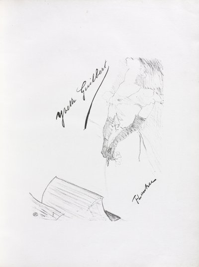 Yvette Guilbert-engelsk serie: Frontispice av Henri de Toulouse-Lautrec