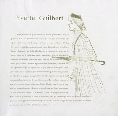 Yvette Guilbert-French Series: nr. 1 av Henri de Toulouse-Lautrec