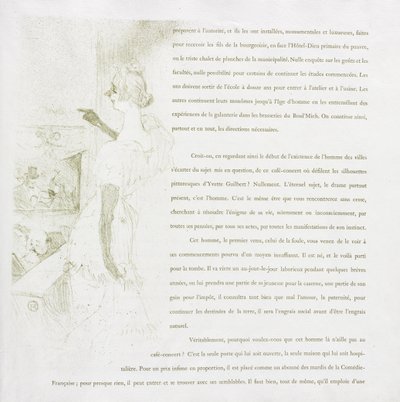 Yvette Guilbert-French Series: nr. 6 av Henri de Toulouse-Lautrec