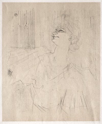 Yvette Guilbert: i Ménilmontant, fra Bruant av Henri de Toulouse-Lautrec