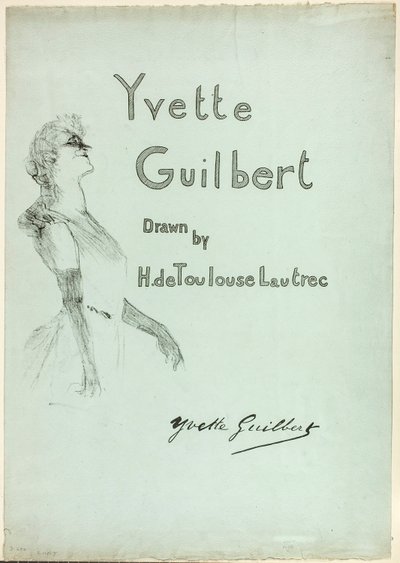 Yvette Guilbert på Scenen, fra Yvette Guilbert av Henri de Toulouse-Lautrec