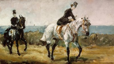 Amazone gefolgt von ihrem Stallburschen von Henri de Toulouse Lautrec