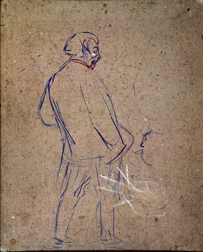 Aristide Spatz singt in seinem Kabarett von Henri de Toulouse Lautrec