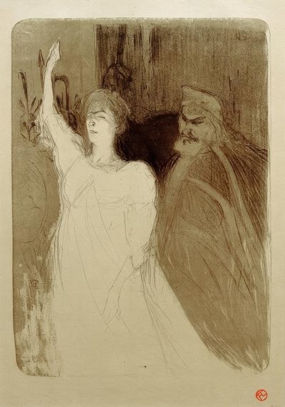 Bartet og Mounet-Sully, i Antigone av Henri de Toulouse Lautrec