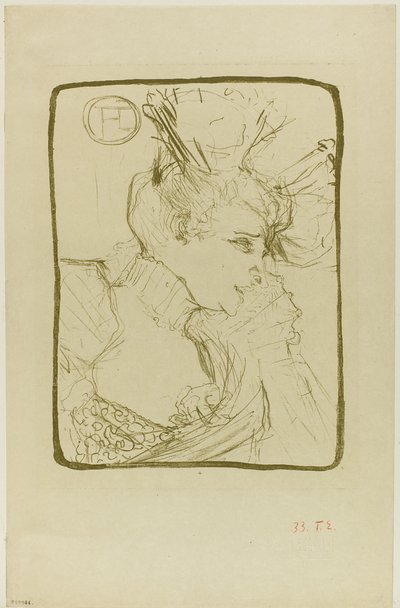 Byste av Mademoiselle Marcelle Lender av Henri de Toulouse-Lautrec