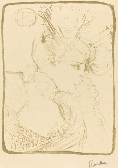 Byste av Mlle. Marcelle Lender (Mlle. Marcelle Lender, en byste) av Henri de Toulouse Lautrec