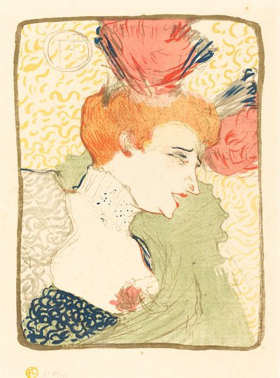 Byste av Mlle. Marcelle Lender (Mlle. Marcelle Lender, en byste) av Henri de Toulouse Lautrec