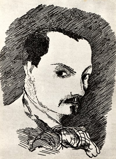 Charles Baudelaire 1821-1867 av Henri de Toulouse Lautrec