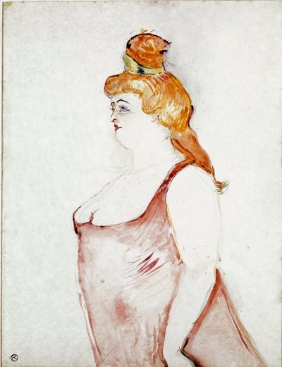 Cocyte i "Den vakre Helene"". Tegning av Henri de Toulouse-Lautrec (Toulouse Lautrec av Henri de Toulouse Lautrec