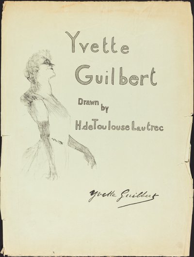 Cover, Yvette Guilbert von Henri de Toulouse Lautrec