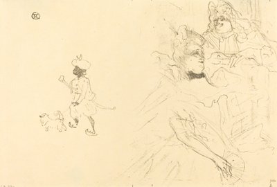 Cover for "Eksemplet på forelsket Ninon de Lenclos" av Henri de Toulouse Lautrec