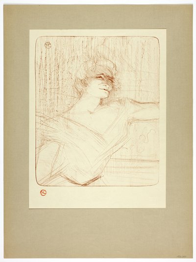 I limet, plate to fra Yvette Guilbert av Henri de Toulouse Lautrec