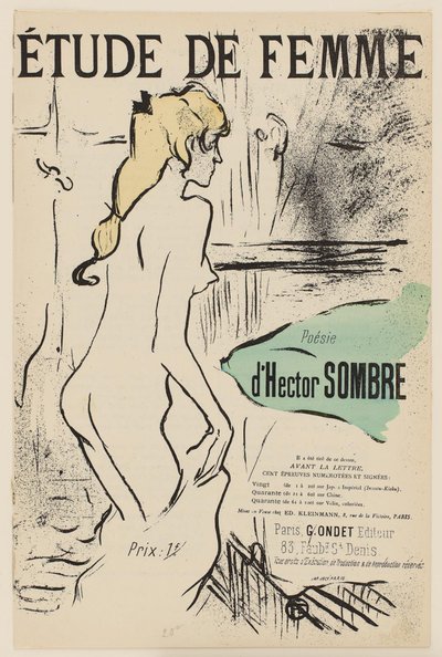 Kvinnestudie av Henri de Toulouse Lautrec