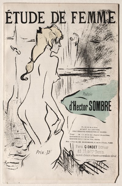 Kvinnestudie av Henri de Toulouse Lautrec