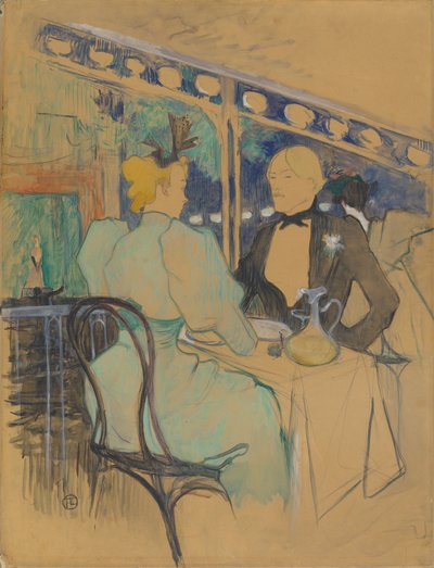 Modische Leute bei Les Ambassadeurs Aux Ambassadeurs: Gens Chic, 1893 von Henri de Toulouse Lautrec
