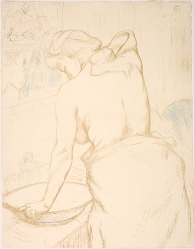 Kvinne som vasker seg, toalettet av Henri de Toulouse-Lautrec