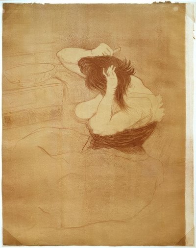 Femme qui se peigne von Henri de Toulouse Lautrec