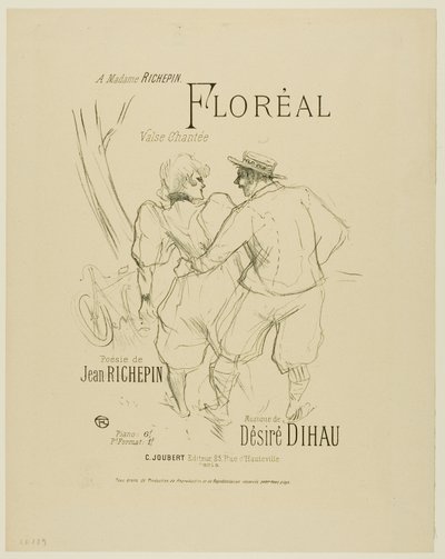 Floréal, fra Melodier av Désiré Dihau av Henri de Toulouse Lautrec