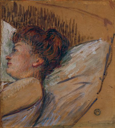 Frau im Bett von Henri de Toulouse-Lautrec