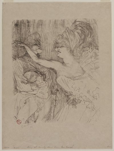 Guy and Mealy, i "Paris qui Marche" av Henri de Toulouse-Lautrec