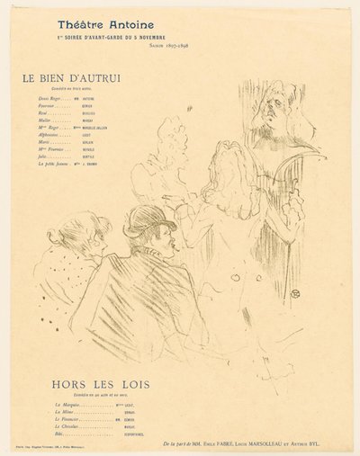 Hyllest til Moliere av Henri de Toulouse Lautrec